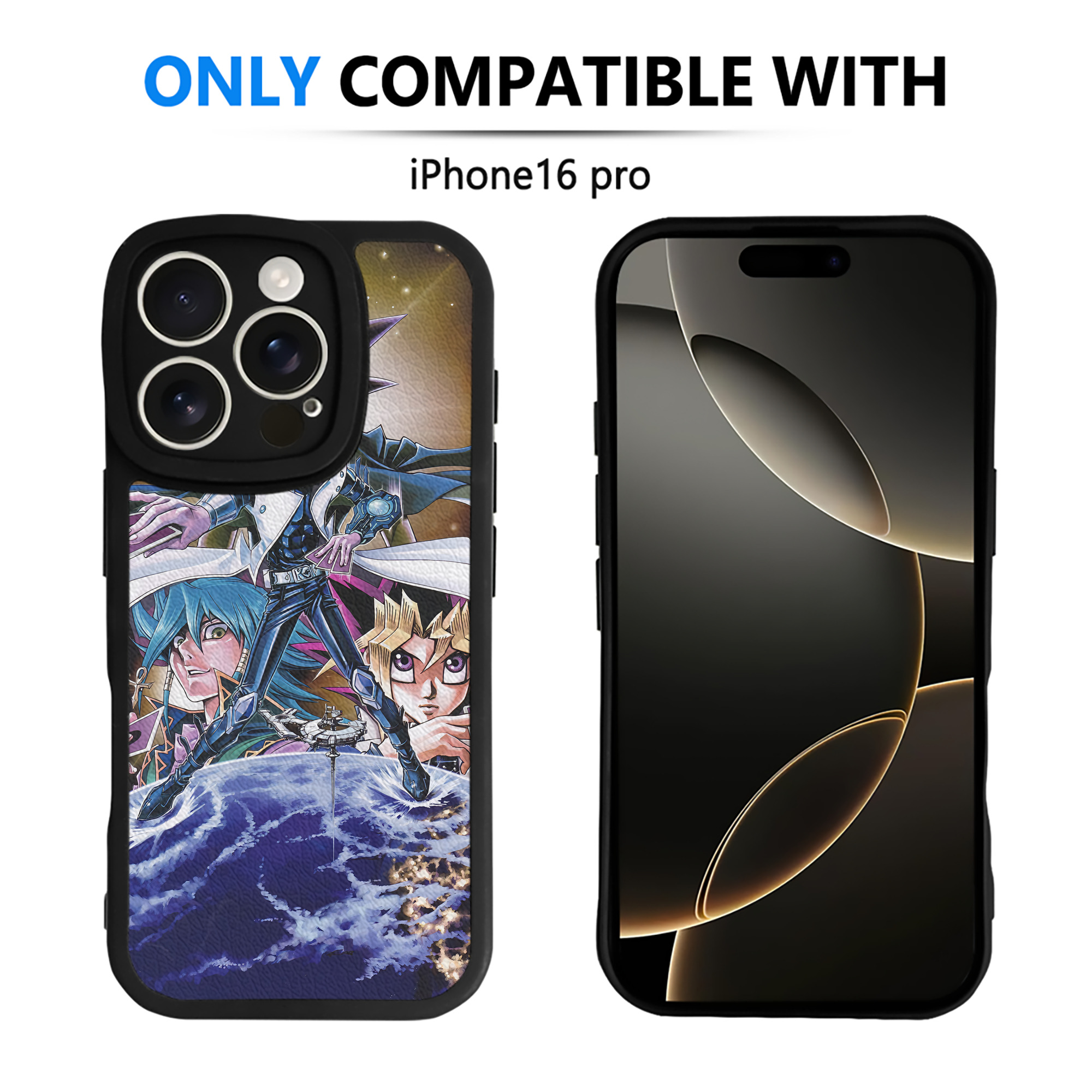 （画像用） 遊☆戯☆王 Yu-Gi-Oh! 【iPhone 16シリーズ対応】シリコンスマホケース（レザー調） 材質：シリコン